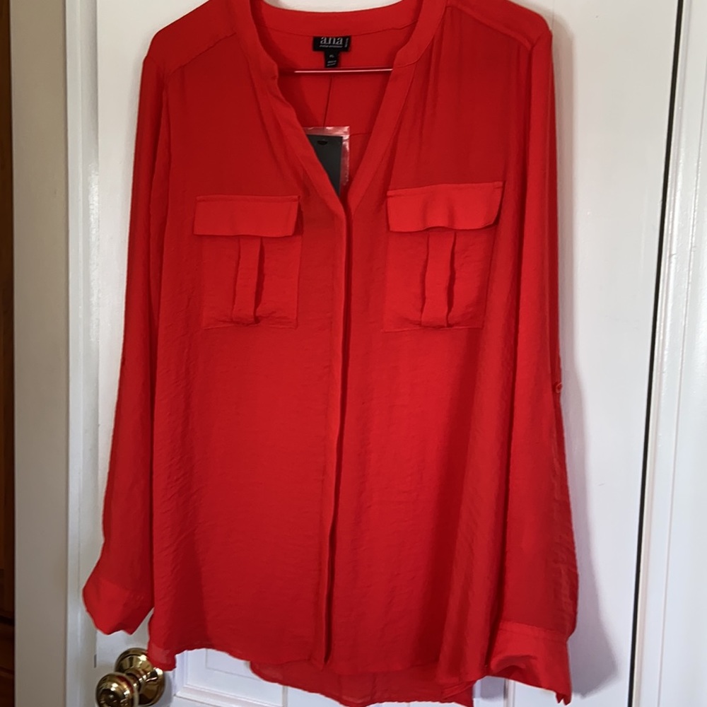 Ana new approach button up Petite large with option of 3/4 or long sleeve